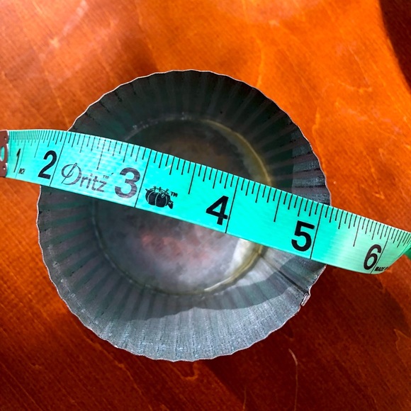 Rustic galvanized metal ribbed small succulent planter - Picture 3 of 5